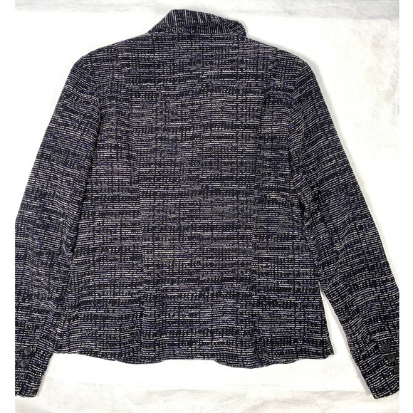 Cabi NWOT Mingle Black Blue White Tweed style Zip Up Woman's Jacket 6‎ - Picture 5 of 9